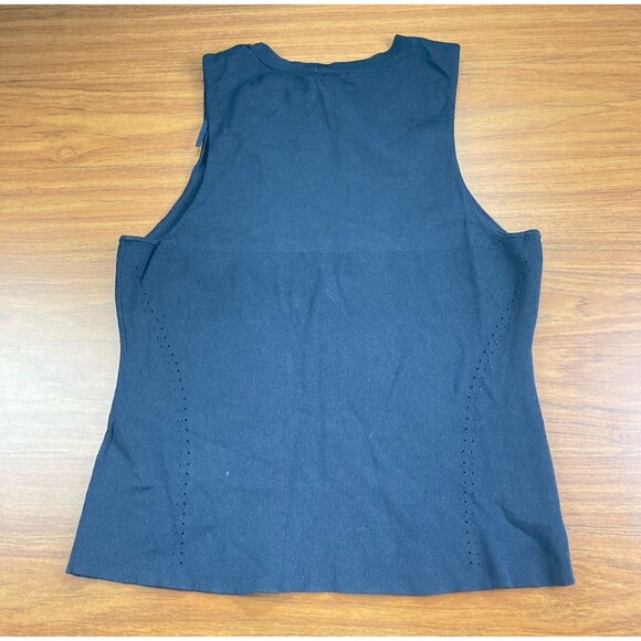 Paris Atelier & Other Stories Large Women Black Tank Top Knit Lasercut Basic EUC - Picture 7 of 9
